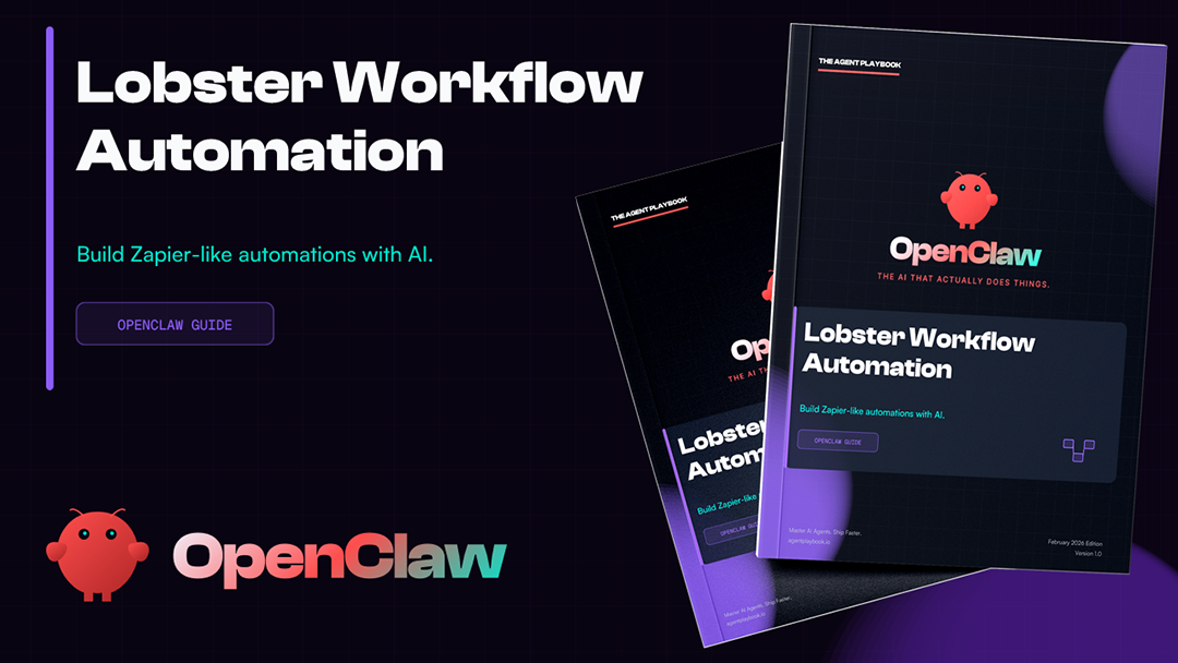 Lobster Workflows guide cover - Build typed, deterministic workflow pipelines. Approval gate